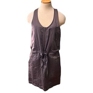 Theory Sleveless Utility Cargo Dress, Gray, size 6